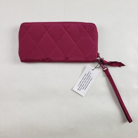 Vera Bradley Ultralight Accordian Wristlet Wallet Purse Red Card Holder RFID NEW - Picture 3 of 12